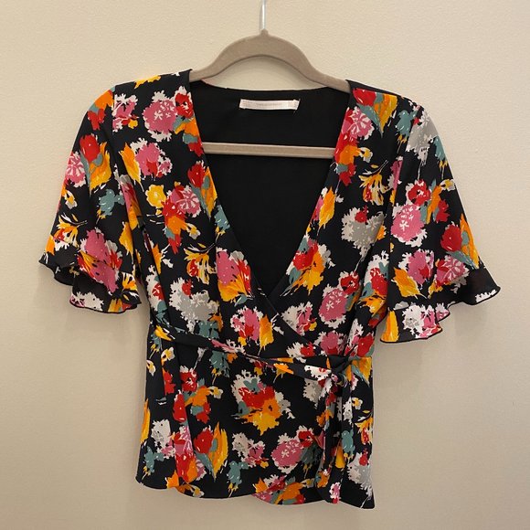Zara TRF floral wrap top - Picture 1 of 3